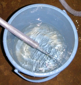 Groundwater containing iron immediately after lifting