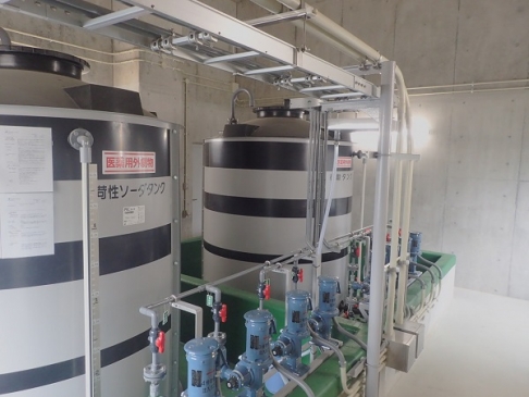 Chemical injection equipment for waterworks