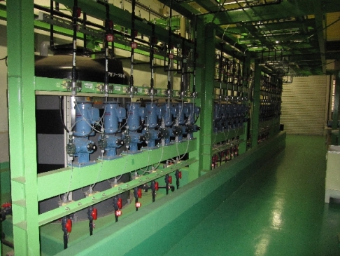 Chemical injection equipment for water treatment in an incineration plant